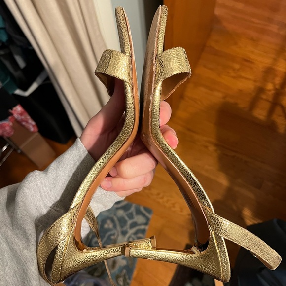 Tory Burch Gold Heels - Picture 3 of 9